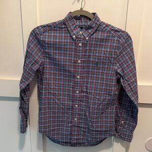 Boys Ralph Lauren Multicolor Plaid long sleeve button down Shirt medium